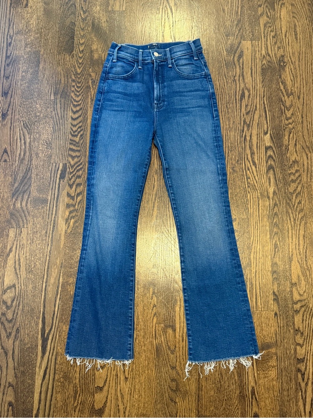 MOTHER Jeans size 25 The Hustler Flood Fray